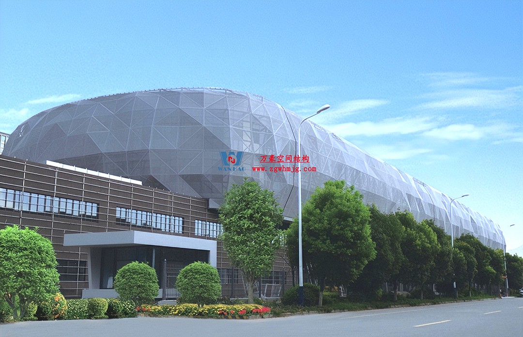 有骨骼、有皮膚的PTFE膜結(jié)構(gòu)建筑