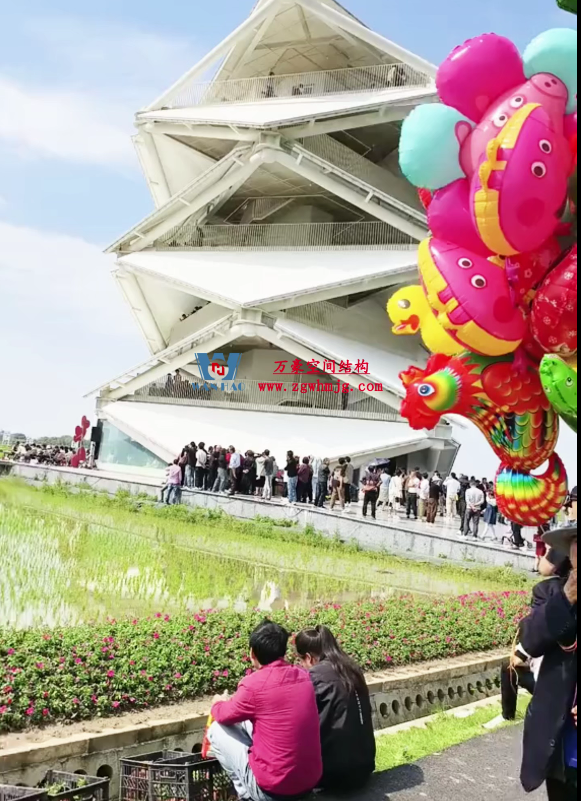 這個PTFE膜結構景觀建筑火啦！