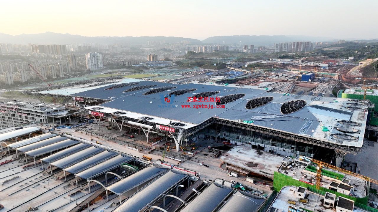 重慶東站站房正在加速建設(shè)，全力繪就項(xiàng)目新篇章