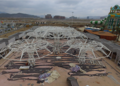 大目灣膜結(jié)構(gòu)項目近尾聲，海闊天涳水世界來襲