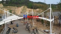 自行車棚用膜結構材料合適嗎？膜結構自行車棚施工以前需要做哪些工作？