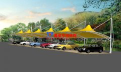 膜結(jié)構(gòu)車棚支撐柱原料該如何選擇，有哪些事項(xiàng)需要注意？